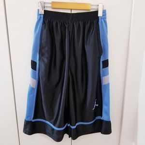 Jordan Mesh Carolina Blue Black Basketball Shorts Drawstring Sports